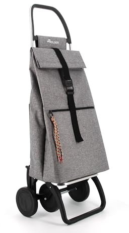 Einkaufstrolley Rolser Big Tweed 4 Räder - Grau
