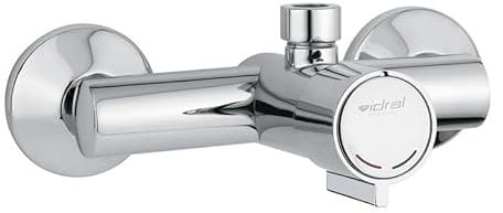 Idral 25 Sek. Zeitgesteuerte Außendusche mit Drucktaste - Chrom, Messing, Silber