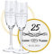 LALALO Sektglas mit Gravur 25. Hochzeitstag (2 St.), Silberne Hochzeit, Silberhochzeit Sektgläser Geschenk personalisiert/graviert, Jahrestag (Blütenträume)
