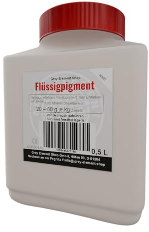 Grey Element Shop Flüssigpigment Farbe Weiß 500ml – Hochkonzentrierte Pigmentdispersion für Beton, Harz, Gips, Wandfarbe & mehr – Universelle Farbpaste für Innen & Außen