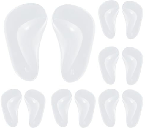 Shengxi 6 Paia di Solette Ortopediche in Silicone Supporto per Arco in Gel Solette Solette Autoadesive di Supporto Cuscino Plantari in Silicone per Piedi piatti per Uomo e Donna