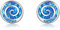 DAYLINLOVE Opal Ohrringe 925 Sterling Silber Blauer Opal Spiral Creolen Ohrstecker Opalschmuck Geschenke für Frauen Mädchen