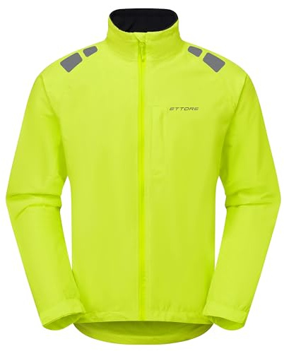 Ettore Mens Cycling Jacket Waterproof Breathable High Visibility - Night Eagle Evo
