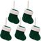 5pcs Mini Weihnachtsstrümpfe kleine Weihnachtsstrümpfe grün-weiß hängende Weihnachtsstrümpfe wiederverwendbares weiches und komfortables Strick-Weihnachtsstrumpf für Weihnachtsbaumgeschenk Ornam