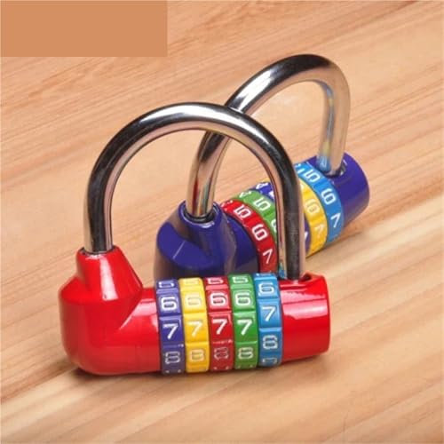 Candado de combinación rojo, candado de código de 5 letras for armario, Maleta, casillero de equipaje ZS53, 1 Uds.(Blue)