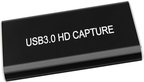 HOMSFOU 1pièce Carte De Capture USB Adaptateur Vidéo Audio pour Enregistrement De Jeux Compatible Et Autres Systèmes Exploitation avec Sortie Audio
