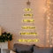 Xevinas Weihnachtsbaum Holz Mit Led Hängedeko, Led Weihnachtsbaum Aus Festes Holz Ca. 113 cm Hoch, Christbaum Fuer Die Wand Faltbarer Weihnachtsbaum Für DIY Adventskalender Weihnachten Advent (C)