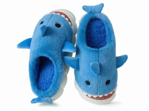 Coswind Kuh Hausschuhe Damen Herren Plüsch Pantoletten Winter Weiche Warme Bequeme Flauschige Tiere Leichte Kuschel Rutschfeste Cozy Geschlossen Lustige Schuhe Bleu Royal 290