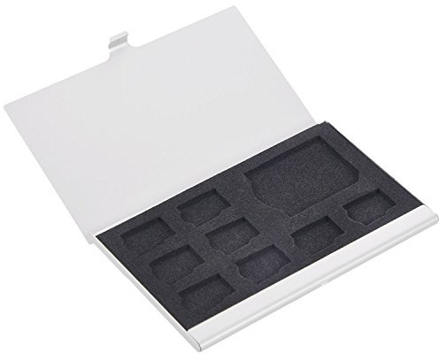 Benedik 9 Micro-SD/SD Memory Card Storage Holder Box Protector Metal Cases 8 TF&1 SD
