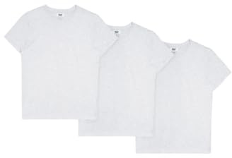 Burton Light Grey 3 Pack Crew Neck T-Shirt, Xl, Light Grey