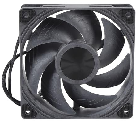 Ventilador de Caja de 120 Mm, Ventilador de PC con Control de Temperatura Inteligente PWM de 4 Pines, Ventilador de CA con Dos Rodamientos de Bolas, Ventilador de Caja Pequeña de