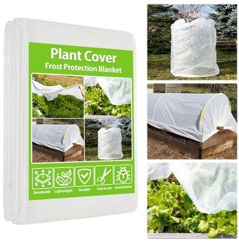 Cfythyab Garden Fleece Frost Protection 30gsm, 3m x 10m Horticultural Fleece, Non-Woven Plant Frost Protection Cover for Vegetables, Flowers, Raised Beds & Polytunnel