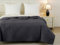FEBE Tagesdecke Bettüberwurf 220x200 cm Ashgrau Überwurfdecke Sofadecke Sofaüberwurf Flauschig Mikrofaser Zimmer Deko Throw Blanket