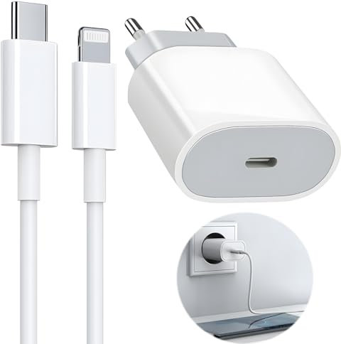 45W Cargador USB C con Cable de 2M, Adaptador de Corriente Rápida Tipo C con Tecnología PD 3.0, Compatible con Dispositivos con Puerto USB-C, Enchufe de Carga para Teléfonos y Tabletas