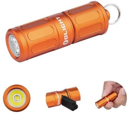 OLIGHT I1R II Pro EOS Mini LED Taschenlampe 180 Lumen Superhelle USB-Aufladbare Handlampe Schlüsselbund, IPX8 und 1,5m Fallschutz kleine Lampen für Outdoor Camping und Repaturen Capsule Orange