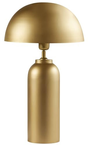 Beliani Lampe à poser sur Pied Moderne en Métal avec Abat-Jour en Fer 55 cm Laiton Jalangi