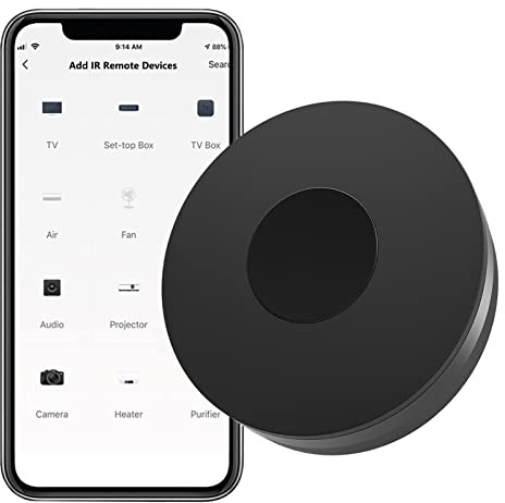 Telecomando IR intelligente, WiFi universale Smart Home Hub, WiFi Smart Controller per l'automazione domestica, aria condizionata, TV, ventilatore a soffitto, telecomando per tenda, compatibile con