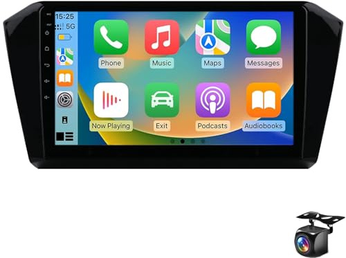 Radio Android para Volk-swagen Passat B8 2015-2020 Carplay inalámbrico y Android Auto pantalla táctil de 10estéreo para coche DSP Mirror Link WiFi GPS FM/RDS SWC cámara de respal(Color:4 CORE 1+32G)