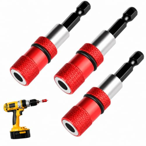 3 Pcs Puntas Atornillador Imantadas Portapuntas Magnéticos con Tope