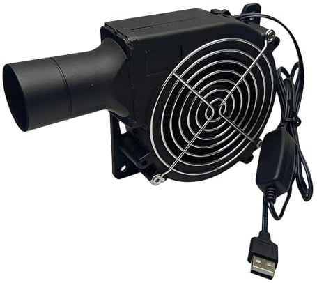 WIYETY Ventilateur radial USB : ventilateur radial avec régulateur de vitesse, turbine 5 V, ventilateur de refroidissement pour appareils ménagers, ventilateur pour appareils de chauffage, barbecue