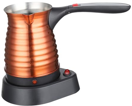 LeeQinersw Türkische Kaffeekanne Elektrischer Kaffeekocher Mokkakanne Milchtopf Und Teekanne Aus Edelstahl mit 500ml Fassungsvermögen für Die Küche Und Büro