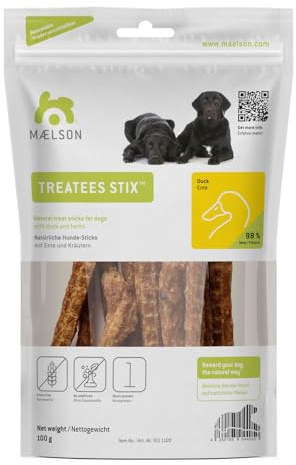 Maelson Treatees Stix Ente Hundesnack, 100 g - die gesunde Belohnung! - Natürliche Sticks für Hunde als ideale Snack Belohnung
