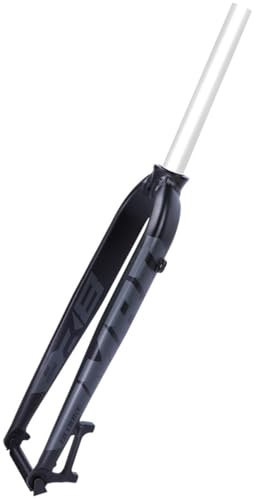CZYWKDDPP Mountain Bikes Rigid Fork 26 27.5 29 Aluminum Alloy 1-1/8'' Straight Tube Disc Brake Front Quick Release 9 * 100mm(Matte Gray,26in)