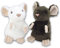 Pair Of Plush Soft Toy Mice. 13cm.