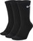 Nike Unisex U Nk Everyday Ltwt Crew 3pr Socks, Black (black/White), 2–5 UK (Manufacturer Size: S)