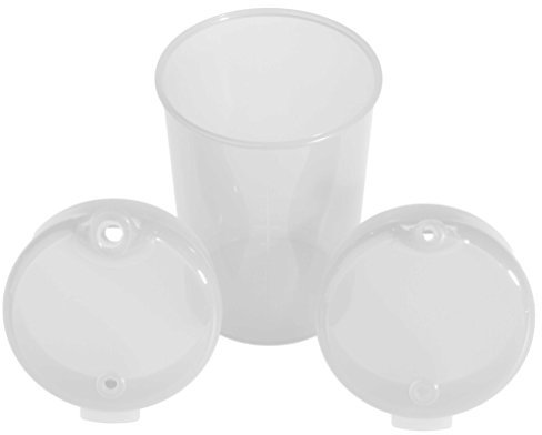 Tiga-Med Schnabelbecher Schnabeltasse Trinkbecher Set Farbe transparent mit Deckel mit großer Öffnung 1 Stück