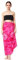 Ciffre Sarong Strandtuch Tuch Schal Lunghi Pareo Dhoti Wickelrock Blume Batik Pink + Schnalle