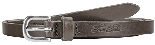 TOM TAILOR schmaler dünner voll Leder Gürtel mit Dornschließe TW1031L98-770, Länge:80 cm
