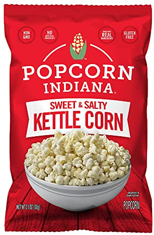 Popcorn Indiana Kesselmais, King-Size-Tüten (6 Stück – 60 g pro Packung)