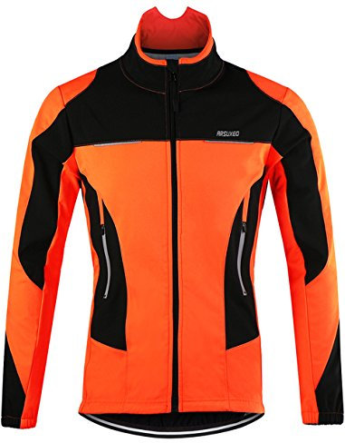 Lakaka-EU MTB Jacke Herren Wasserdicht Fleece Langarm Radsport Jacke Winddicht Herbst Winter Fahrrad Regenjacke