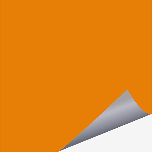 Fliesenaufkleber 15x15 cm - für Küche und Bad - für alle Wandfliesen (orange glänzend, 50 Stück)