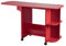 Southern Enterprises mesa de costura extensible con ruedas, color rojo