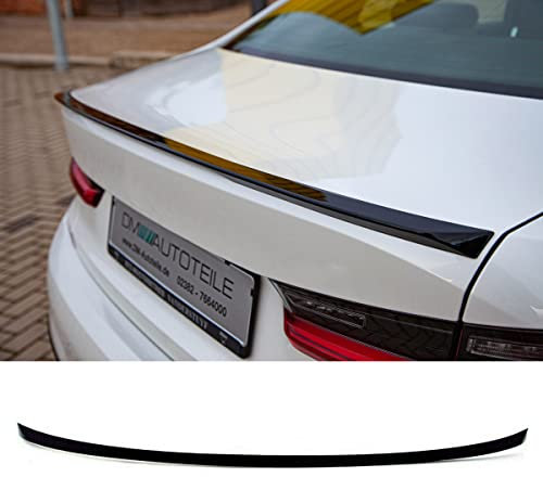 DM Autoteile 14132 Set Sport-Performance Heckspoiler Hecklippe Schwarz Glanz 668 kompatibel für BMW G20 + 3M + ABE