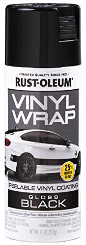 Rust-Oleum Automotive 352724 Rust-Oleum Vinyl Wrap Spray, Black, (Pack of 1)