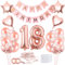 18 Ans Ansniversaire Fille, Décoration Ansniversaire 18 Ans Rosegold, Ballon 18 Ans Ansniversaire, Deco Ansniversaire 18 Ans Bansnière, Ballons Confettis Or Rose