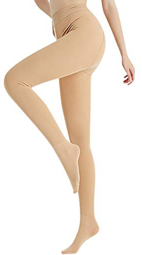 La Dearchuu Damen Thermo Gefütterte Strumpfhosen, Hautfarbe Winter Strumpfhose, Fleece Warme Leggings Thigh Waist Thermo Gefütterte Tights Leggins Dicke Feinsrumpfhose für Frauen Größen 32-36
