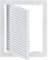 200x250mm Grille D'aération avec Filtre - Porte de Accès en Plastique ABS