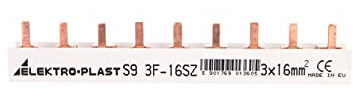 PIN Stromschiene 3P 16mm2 100A 9pol IZS16/3F/9 45.249 Elektro-plast Spatel 5901769013605
