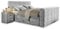 Stella Trading DENVER 6 Boxspringbett 180x200 mit Bettkasten, Silber - Bequemes Doppelbett mit 7-Zonen Federkern Matratze und Topper - 202 x 123 x 240 cm (B/H/T)