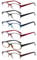 COJWIS 6 pack Lesebrille Blaulichtfilter Brille für Damen und Herren Federscharnier Lesehilfe Blendfreie UV Brille (6 Farbe Mischen, 0.75)