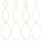 OLYCRAFT 240pcs Offene Lünette Anhänger Charm Hohlrahmen Anhänger Rohlinge Oval Ohrring Charms Ovale Offene Lünette Für Ohrringe Machen DIY Schmuck UV Harz Handwerk - Vergoldet & Versilbert