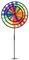 Lencyotool Bunt Windrad, Windspiel Magic Wheel Triple Multicolor Rainbow, Runde Windmühlen-Gartendekoration, Pinwheel Whirligig Kinder Spielzeug Garten Party Outdoor Decor