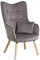 ESTEXO Fernsehsessel TV Sessel Lounge Relaxsessel Polstersessel Lesesessel Stoff Kissen Dunkelgrau Samt