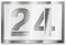 Metzler Hausnummer Edelstahl, individuelles Hausnummernschild in Weiß, Straßenschild mit Hausnummer, V2A-Edelstahl, kratzfest, robust, gebürstet, 3D-Effekt, Made in Germany, Größe: 16 x 11 cm