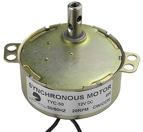 CHANCS Small Electric Motor TYC-50 12V DC 20-24RPM CW/CCW 4W Turntable Gear Box for Microwave Oven Torque 1.2kg.cm