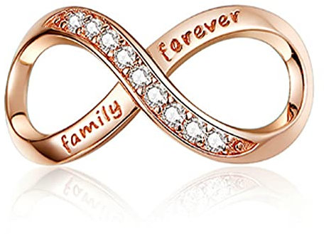 Annmors Charm Rosegold Infinite love Anhänger S925 Sterling Silber Sparkling Bracelet Bead with Cubic Zirconia für Europäische Armbänder und Halskette,Schmuck Geschenk für Damen Herren